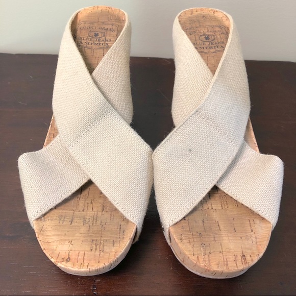 🔴SOLD Lucky Brand Miller Platform Wedge Sandals - Picture 4 of 8
